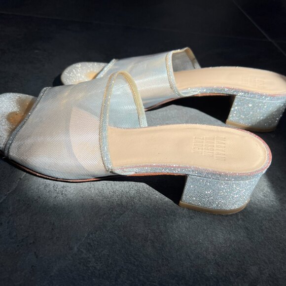 GUC Maryam Nassir Zadeh Mnz Sophie Slides, Mules 36.5, Silver Glitter - Picture 14 of 16
